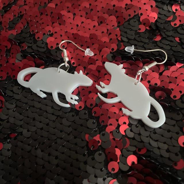 Women's Earrings - Grey on Productcaster.