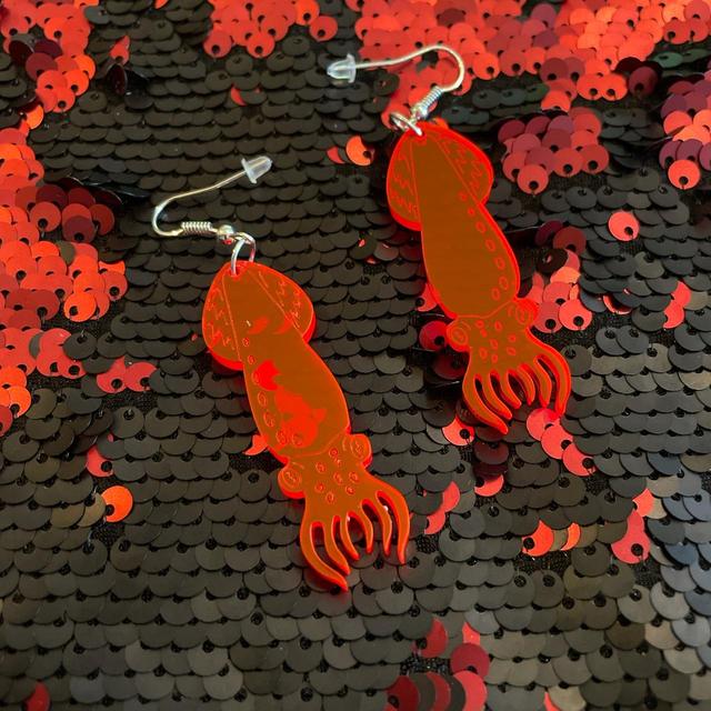 Women's Earrings - Red on Productcaster.