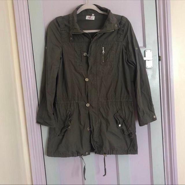 Vintage Women's Coat - Khaki - UK 8 on Productcaster.