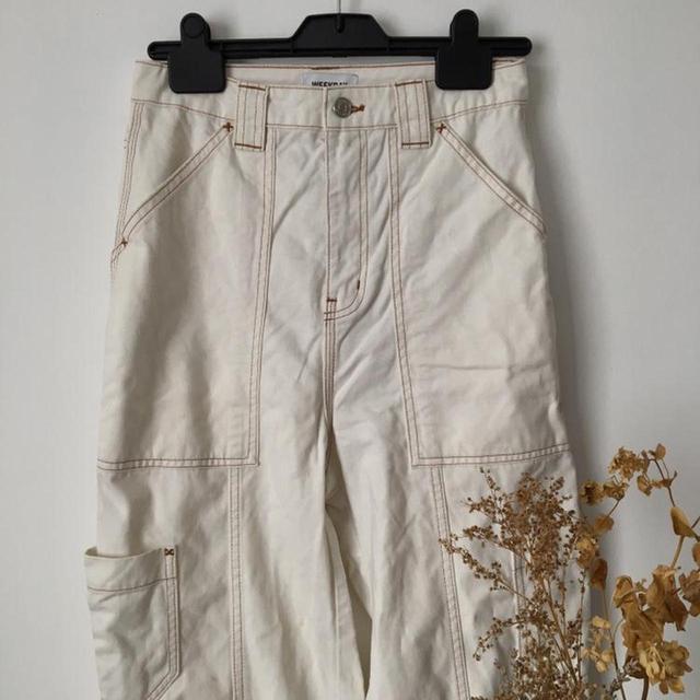 Weekday Women's Cargo Trousers - White - UK 6 on Productcaster.