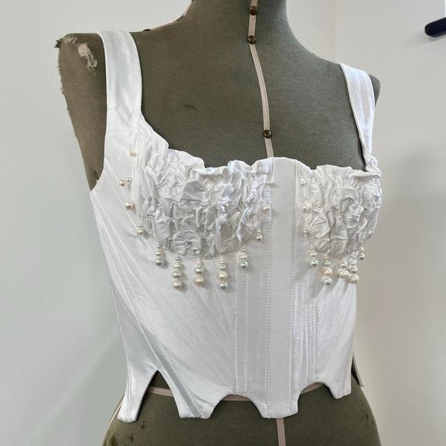 Custom Women's Corset - White - XXXL on Productcaster.