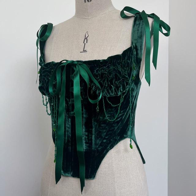 Custom Women's Corset - Green - XL on Productcaster.