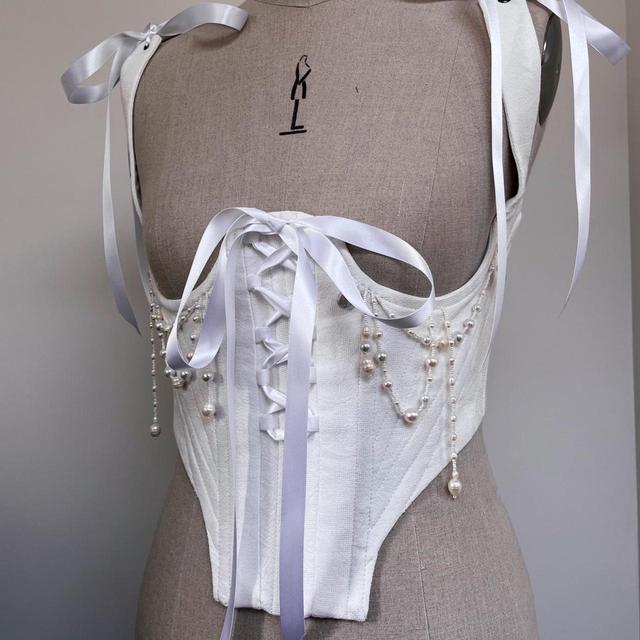 Custom Women's Corset - White - M on Productcaster.