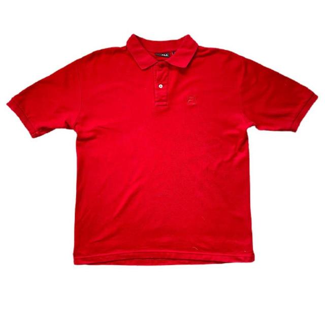 Fila Men's Polo shirt - Red - L on Productcaster.