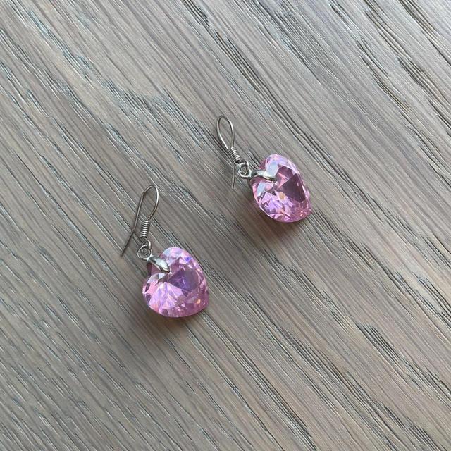 Preloved Women's Earrings - Pink on Productcaster.