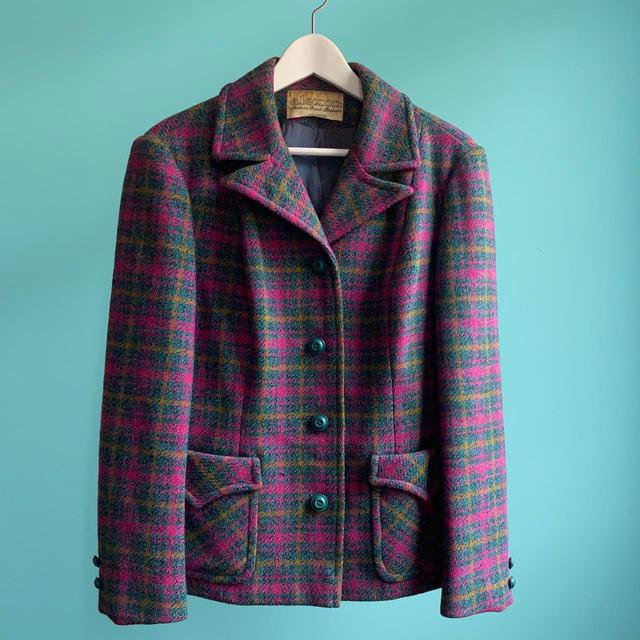 Vintage Women's Blazer Jacket - Green - M on Productcaster.