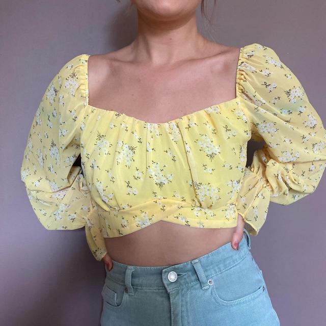 Parisian Women's Crop top - Yellow - 10 on Productcaster.