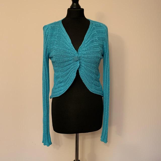 Alexander McQueen Women's Cardigan - Blue - S on Productcaster.