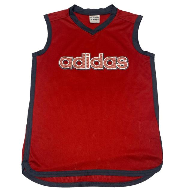 Adidas Women's Vest - Red/Grey on Productcaster.