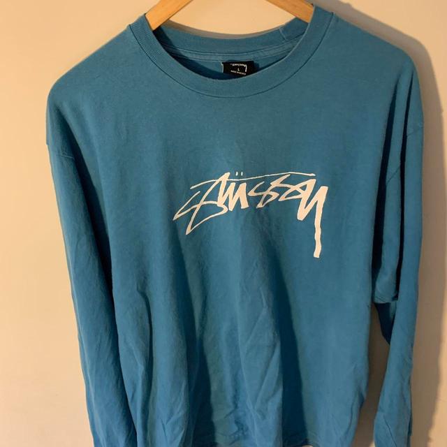 Stüssy Men's T-shirt - Blue - L on Productcaster.