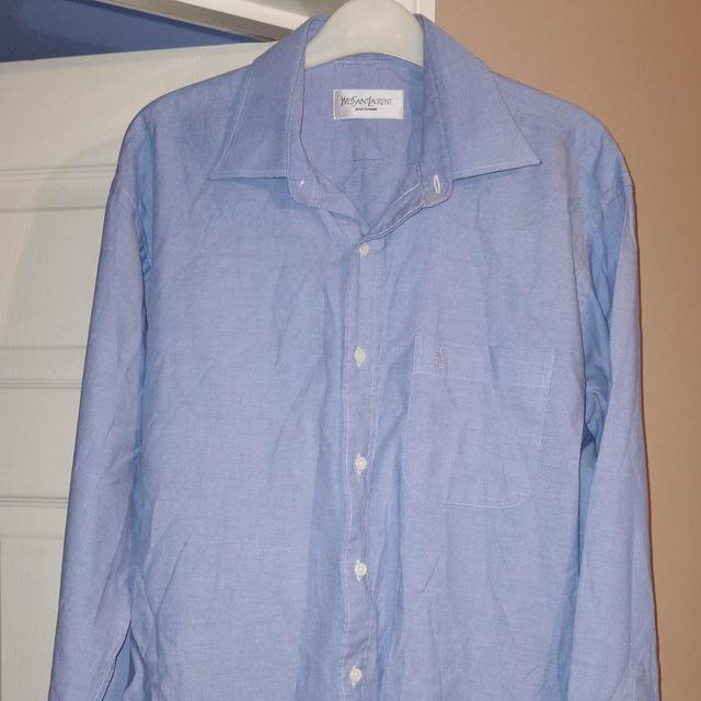 Yves Saint Laurent Men's Shirt - Blue on Productcaster.