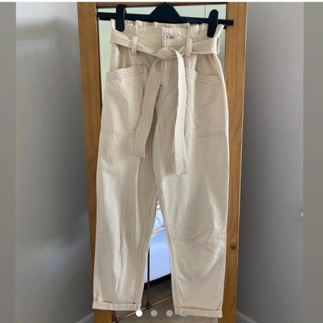 Topshop Women's High waisted Cargo Trousers - Cream - UK 6 on Productcaster.