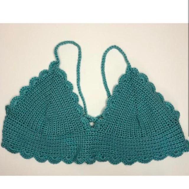 Handmade Women's Crop top - Blue - One size on Productcaster.