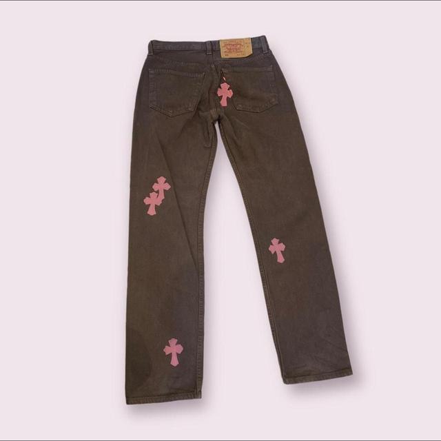 Levi's Women's Straight leg Painted Jeans - Pink - 36" on Productcaster.