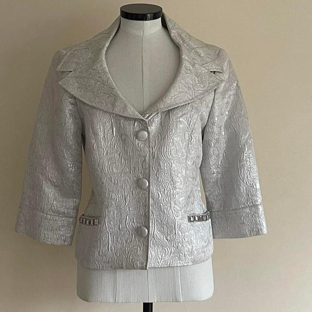 Gina Bacconi Women's Cotton Jacket - Silver - UK 10 on Productcaster.