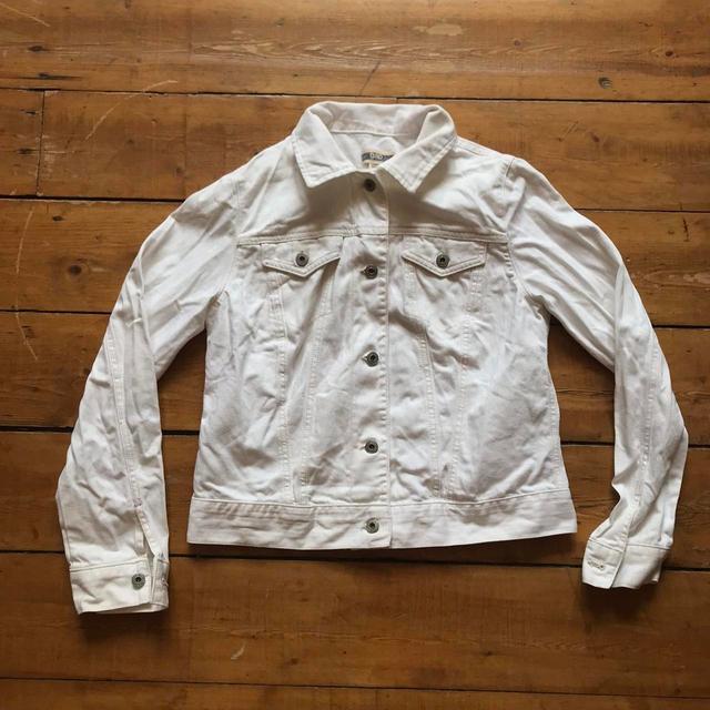 Gap Women's Denim Jacket - White - L on Productcaster.