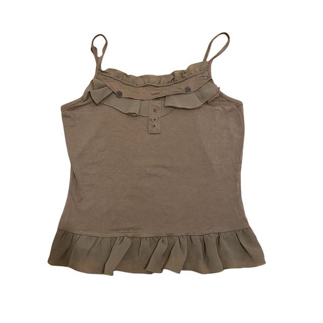 Vintage Women's Vest - Khaki - M on Productcaster.