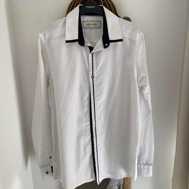 River Island Men's Shirt - White - M on Productcaster.