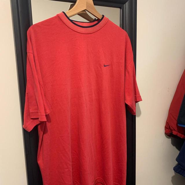 Nike Men's T-shirt - Red - L on Productcaster.