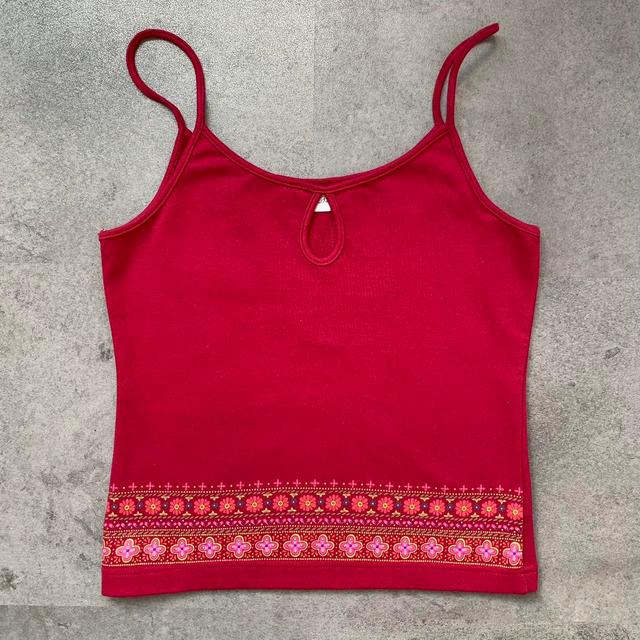 Vintage Women's Vest - Burgundy/Multi - L on Productcaster.