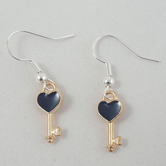 Handmade Women's Earrings - Black on Productcaster.