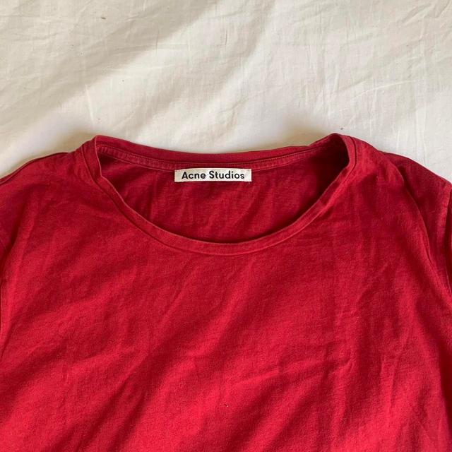 Acne Studios Women's T-shirt - Red - S on Productcaster.