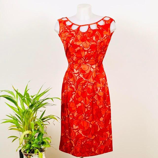 Vintage Women's Pencil Dress - Orange - XXS on Productcaster.