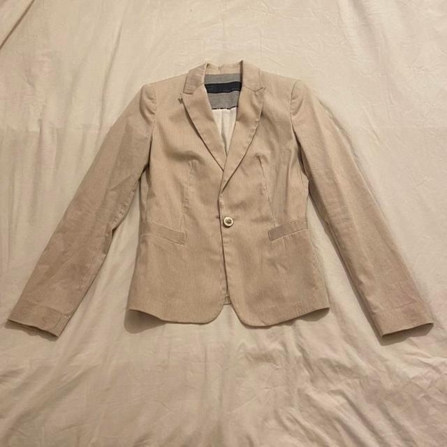 Zara Women's Jacket - White/Tan - S on Productcaster.