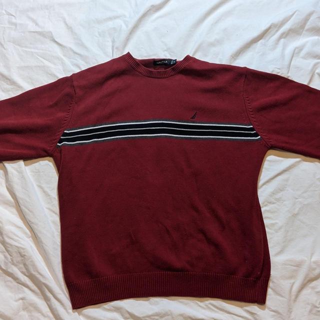 Preloved Men's Jumper - Burgundy/Red - XL on Productcaster.