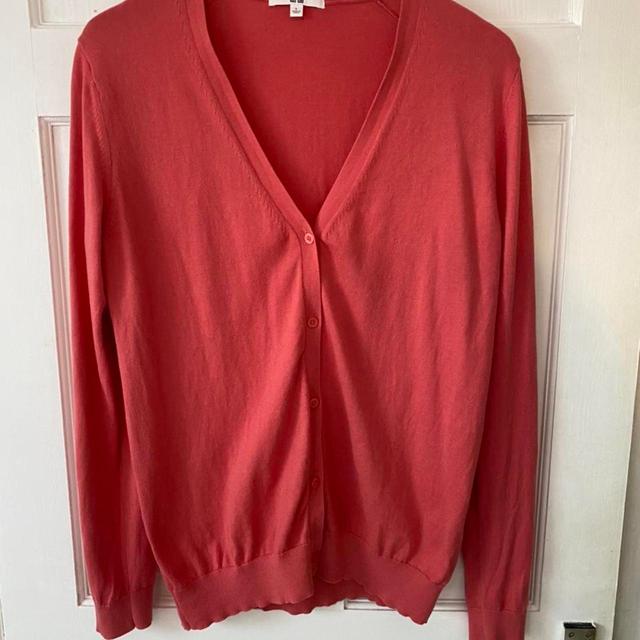 UNIQLO Women's Cardigan - Red/Pink - L on Productcaster.