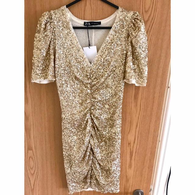 Zara Women's Dress - Gold - XS on Productcaster.