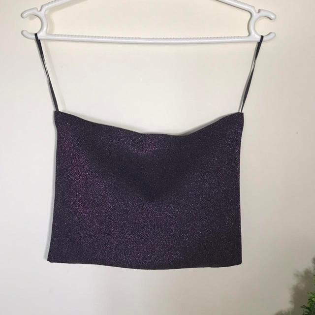 Zara Women's Crop top - Purple - S on Productcaster.