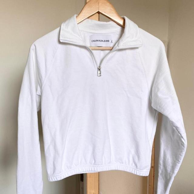 Calvin Klein Women's Sweatshirt - White - S on Productcaster.