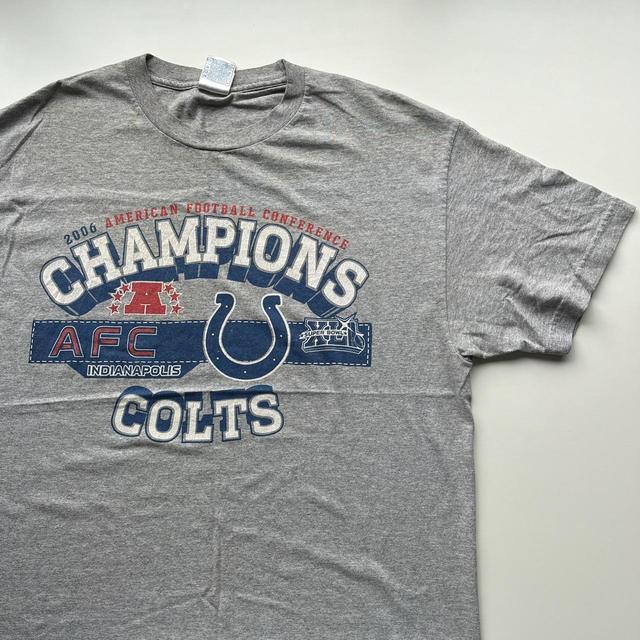 NFL Men's T-shirt - Grey/Blue - L on Productcaster.