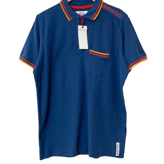 Men's Polo shirt - Navy/Red - L on Productcaster.