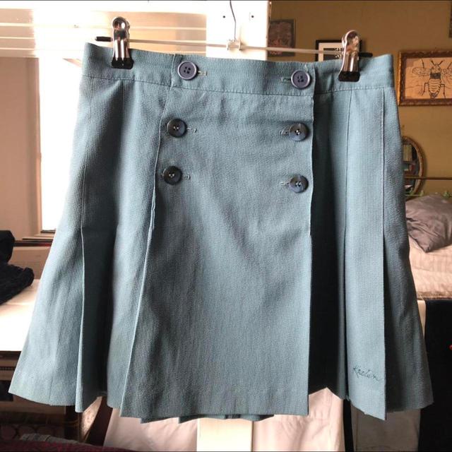 Vintage Women's Skirt - Blue - UK 10 on Productcaster.