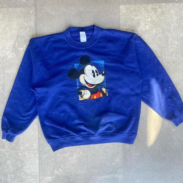 Disney Men's Sweatshirt - Blue - L on Productcaster.