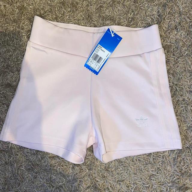 Adidas Women's Shorts - Pink/White - UK 10 on Productcaster.