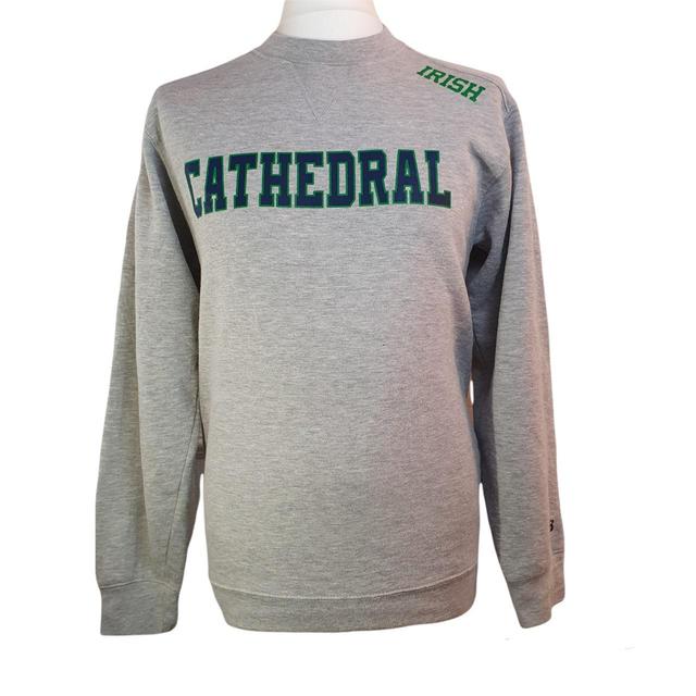 Vintage Men's Sweatshirt - Grey/Green - S on Productcaster.