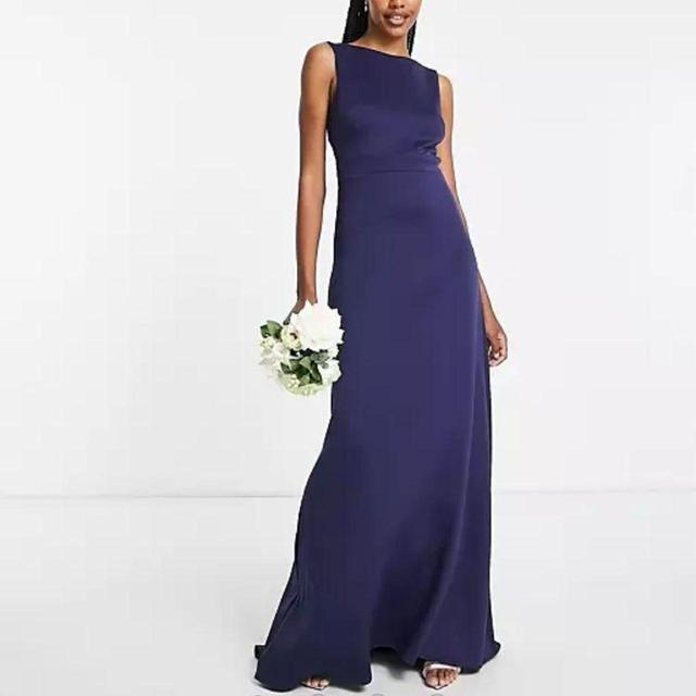 ASOS Tall Women's Maxi Dress - Navy/Blue - 8 on Productcaster.