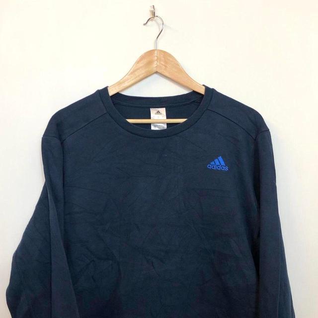 Adidas Men's Sweatshirt - Blue - L on Productcaster.