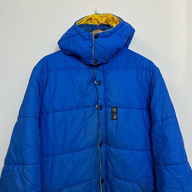 Vintage Men's Puffer Jacket - Blue - M on Productcaster.