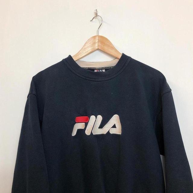 Fila Men's Sweatshirt - Navy - L on Productcaster.