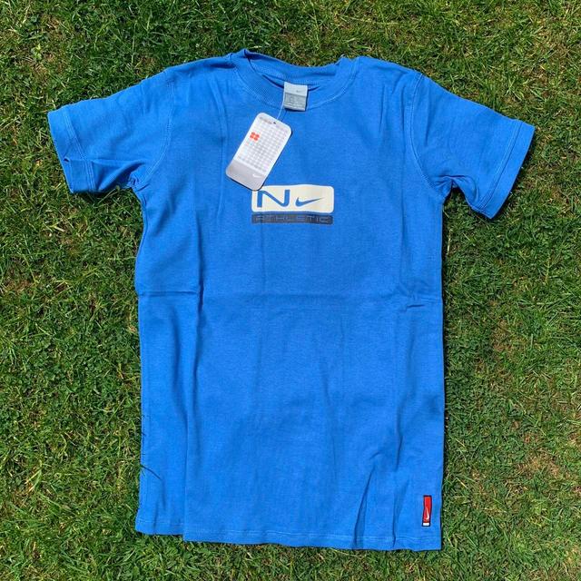 Nike Women's T-shirt - Blue/White - S on Productcaster.