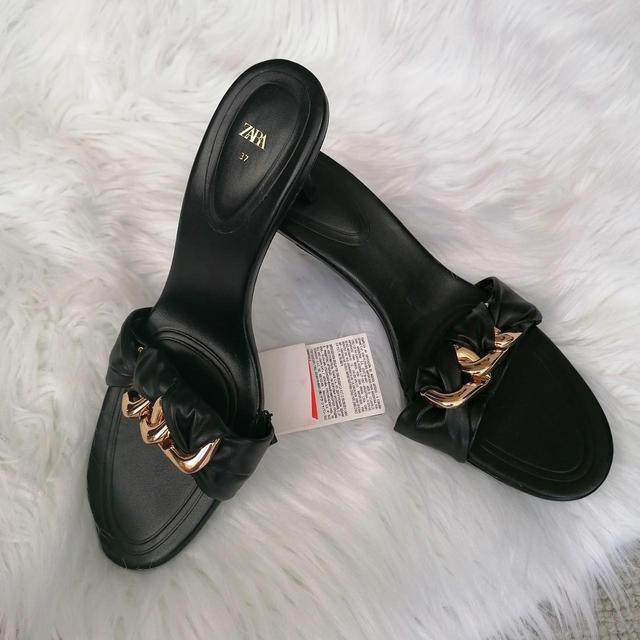 Zara Women's Slides - Black - UK 4 on Productcaster.