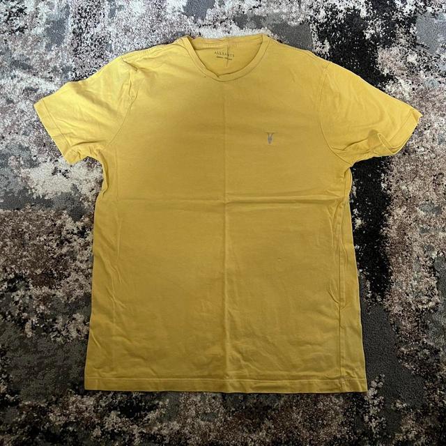 AllSaints Men's T-shirt - Yellow - M on Productcaster.