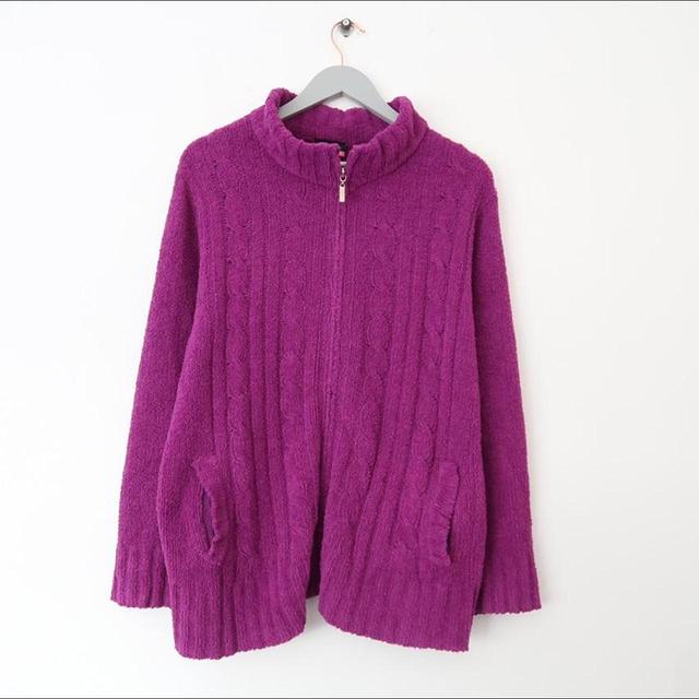 Vintage Women's Cardigan - Purple - L on Productcaster.