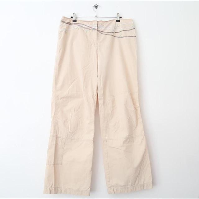 Vintage Women's Trousers - Cream - UK 16 on Productcaster.