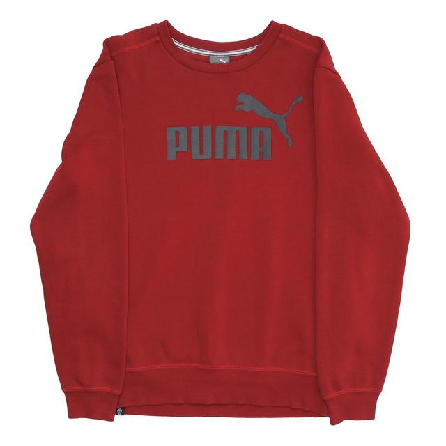 Puma Men's Sweatshirt - Red - M on Productcaster.