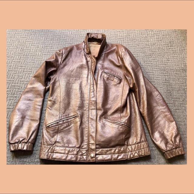 Vintage Women's Bomber Jacket - Gold - S on Productcaster.